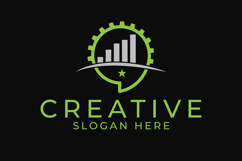 Gear Bar Chart Performance Logo Product Image 1