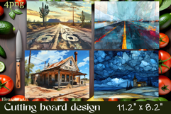 American landscape cutting board design - cutting board desi Product Image 1