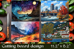 American landscape cutting board design - cutting board desi Product Image 1
