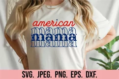 American Mama SVG - USA Flag SVG - Independence 4th Of July Product Image 2