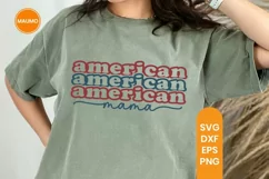 American mama, 4th of July svg, patriotic, independence day Product Image 2