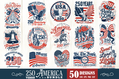 USA 250th Anniversary SVG Bundle 50 Designs Product Image 1