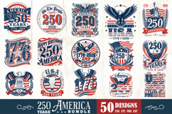 USA 250th Anniversary SVG Bundle 50 Designs Product Image 3