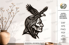 Native American Sign Laser Cut. Wall Decor SVG Product Image 1