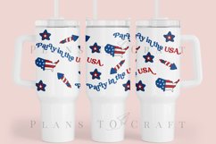 american party 40oz quencher tumbler sublimation full wrap high resolution transparant background