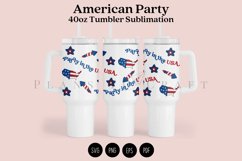 american party 40oz quencher tumbler sublimation full wrap high resolution transparant background