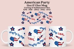 american party 4th of july coffee mug sublimation wrap glass mug wrap svg presized for 11oz and 15oz glass mug are sublimation files