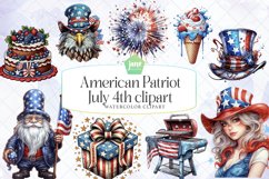 American Patriot July 4th Sublimation Clipart Product Image 1
