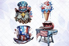 American Patriot July 4th Sublimation Clipart Product Image 3