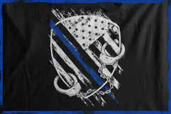 American Police Flag with Handcuffs and Serve and Protect Product Image 2