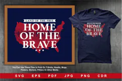American Red Map Land Of The Free Home Of The Brave Product Image 1