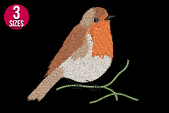 American Robin Bird Embroidery Design - 3 sizes Product Image 2