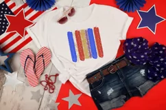 4th of July Patriotic Brush Strokes. Sublimation, PNG. Product Image 5