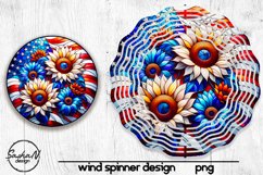 American wind spinner, 3d flower wind spinner Product Image 1
