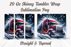 American Truck Tumbler Wrap, Trucker Tumbler Wrap, USA Flag Product Image 2