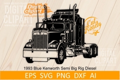 American Truck SVG Vector Stencil Cut File Product Image 1