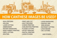 American Truck SVG Vector Stencil Cut File Product Image 3