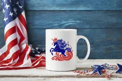 American Unicorn SVG, 4th Of July SVG Design Product Image 2
