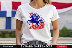 American Unicorn SVG, 4th Of July SVG Design Product Image 1