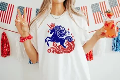 American Unicorn SVG, 4th Of July SVG Design Product Image 3