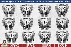 4th of July svg matching set / retro american family shirt Product Image 1