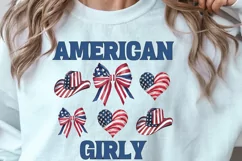 American Girly 4th of July Coquette PNG Sublimation Design Product Image 2