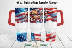 American Highland Cow 40 oz Sublimation Tumbler Design Product Image 2