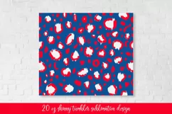 Patriotic Leopard Skinny Tumbler Wrap Sublimation Design Product Image 2