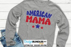 American Mama SVG | American Mama Retro Letters SVG Product Image 1