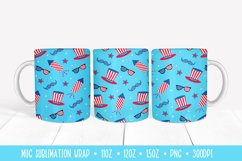 American Patriotic Mug Sublimation Wrap. 4th of July Mug Product Image 1