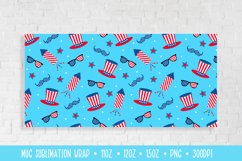 American Patriotic Mug Sublimation Wrap. 4th of July Mug Product Image 2