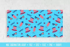 American Patriotic Mug Sublimation Wrap. 4th of July Mug Product Image 2