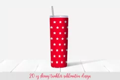 Stars and stripes Patriotic Tumbler Wrap Sublimation. Product Image 3