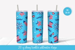 USA Patriotic Tumbler Wrap Sublimation. 4th of July Tumbler Product Image 1