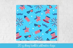 USA Patriotic Tumbler Wrap Sublimation. 4th of July Tumbler Product Image 2