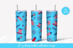 Patriotic Tumbler Wrap Sublimation Designs. 4th of July Product Image 1