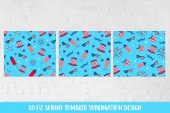 Patriotic Tumbler Wrap Sublimation Designs. 4th of July Product Image 2