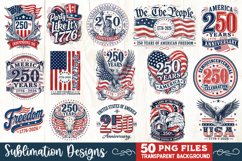 USA 250th Anniversary Sublimation PNG Bundle 50 Designs Product Image 2
