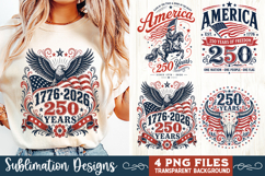 USA 250th Anniversary 4 PNG Sublimation, Patriotic 4th Product Image 1