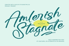 Amlerish Stagnate - Bold Handwritten Font Product Image 1