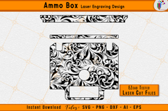 Ammo box engraving, Scrollwork laser file, Scroll engraving design, Laser engraving svg, EZCAD laser files, Decorative scroll svg, CNC engraving file, Storage box design, Scroll laser pattern, Engraving vector art