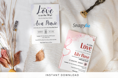 Editable Canva AMORE Baby Shower Invitation Card Template Product Image 2