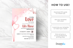 Editable Canva AMORE Baby Shower Invitation Card Template Product Image 5