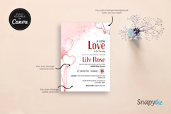 Editable Canva AMORE Baby Shower Invitation Card Template Product Image 6