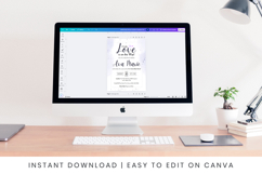 Editable Canva AMORE Baby Shower Invitation Card Template Product Image 9