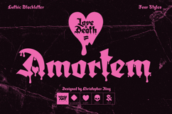 Amortem - A Lovesick Gothic Blackletter Font Product Image 1