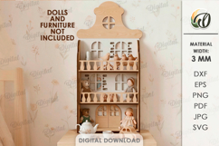 Amsterdam Dollhouse Shelves Bundle Laser Cut. Nursery SVG Product Image 4