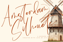 Amsterdam Silhouete - Modern Script Font Product Image 1