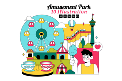 10 Amusement Park Illustration Product Image 1