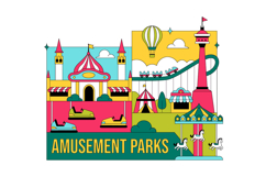 10 Amusement Park Illustration Product Image 4